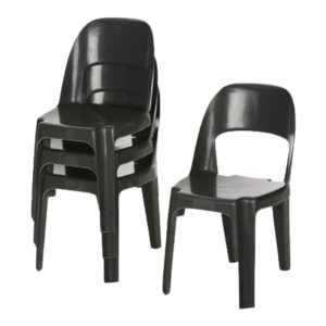 Alpine Plastic Chair - Black 450mm H