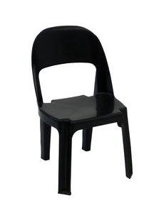 Alpine Plastic Chair - Black 375mm H