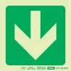 PHOTOLUMINESCENT 190MM SAFETY SIGN -E23-ARROW DOWN — Progress Office Furniture Durban