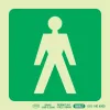 PHOTOLUMINESCENT 190MM SAFETY SIGN -E26-MALE SYMBOL — Progress Office Furniture Durban