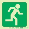 PHOTOLUMINESCENT 190MM SAFETY SIGN -E29-RUNNING MAN FACING RIGHT — Progress Office Furniture Durban