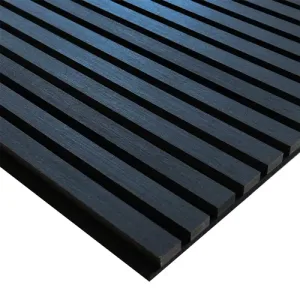 Slatted wall panel 600 x 2400 - Black Wood — Progress Office Furniture Durban