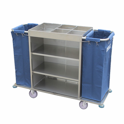Janitorial Hotel Trolley Stainless Steel — Progress Office Furniture Durban