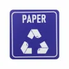 SIGN SYMBOLIC BLUE PRINTED PAPER ONLY RECYCLE SIGN ON WHITE ACP 150*150mm — Progress Office Furniture Durban