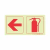 PHOTOLUMINESCENT 190MM SAFETY SIGN - F16-ARROW LEFT+FIRE EXTINGUISHER — Progress Office Furniture Durban