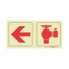 PHOTOLUMINESCENT 190MM SAFETY SIGN - F18-ARROW LEFT+FIRE HYDRANT — Progress Office Furniture Durban