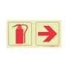 PHOTOLUMINESCENT 190MM SAFETY SIGN - F19-FIRE EXTINGUISHER+ARROW RIGHT — Progress Office Furniture Durban