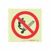 PHOTOLUMINESCENT 190MM SAFETY SIGN - F26-NO OPEN OR NAKED FLAMES — Progress Office Furniture Durban