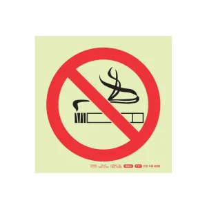 PHOTOLUMINESCENT 190MM SAFETY SIGN - F27-NO SMOKING — Progress Office Furniture Durban