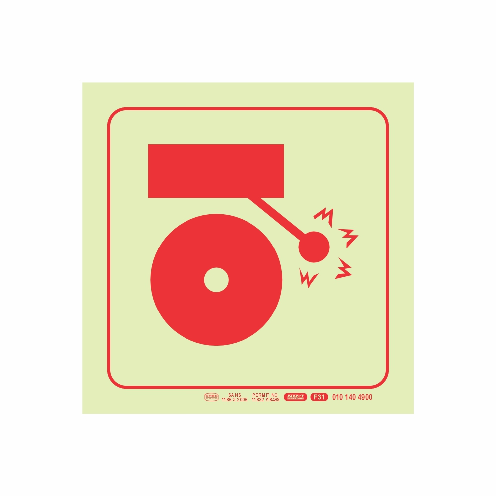autop_SNP19F31 PHOTOLUMINESCENT 190MM SAFETY SIGN - F31-FIRE ALARM — Progress Office Furniture Durban