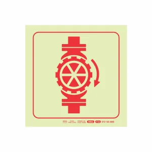 PHOTOLUMINESCENT 190MM SAFETY SIGN - F32-SPRINKLER STOP VALVE — Progress Office Furniture Durban
