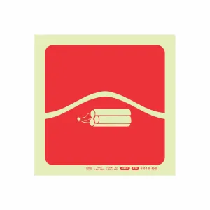 PHOTOLUMINESCENT 190MM SAFETY SIGN - F34-BOMB BAG — Progress Office Furniture Durban