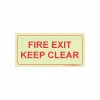 PHOTOLUMINESCENT 190MM SAFETY SIGN - F45-FIRE EXIT KEEP CLEAR — Progress Office Furniture Durban