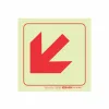 PHOTOLUMINESCENT 190MM SAFETY SIGN - F52-DIAGONAL ARROW DOWN AND LEFT — Progress Office Furniture Durban