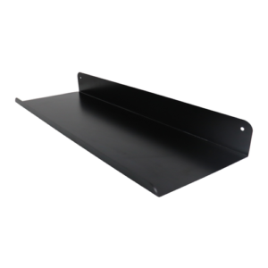 Slatted Panel Steel Shelf 1200mm Black Architectural Wall Shelf — Progress Office Furniture Durban