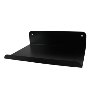 Slatted Panel Steel Shelf 300mm Black Feature Wall Shelf — Progress Office Furniture Durban
