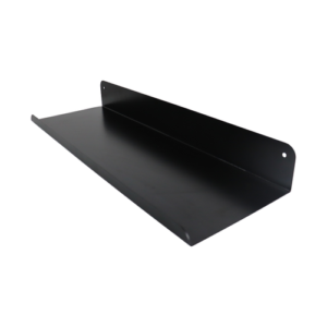 Slatted Panel Steel Shelf 900mm Black Feature Wall Shelf — Progress Office Furniture Durban