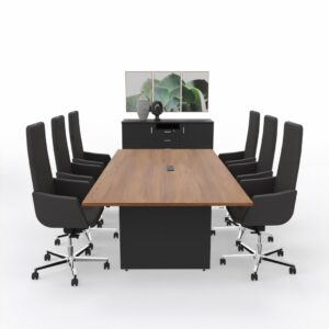 BOARDROOM TABLE-PANEL LEG 22MM RECTANGULAR TOP 2 Entrawood MEB351007-001