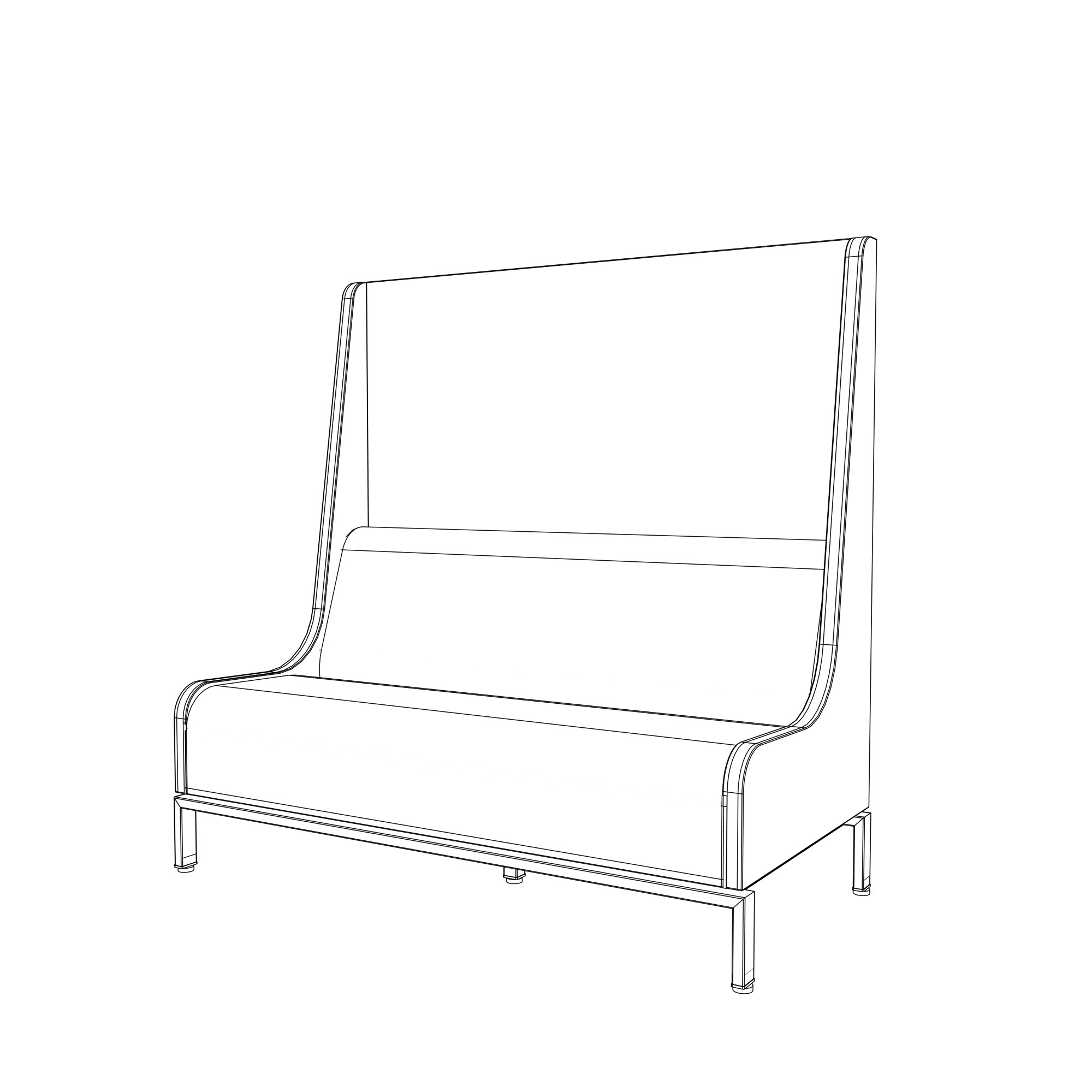 Cocoon-2-seat-cafe-bench-line-2.jpg Entrawood COC737002-001