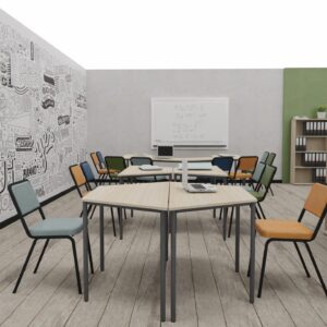 Rickstacker Tablet Chair (Excl Tablet) - Stackable, Uncovered 6 Entrawood STA703006-001
