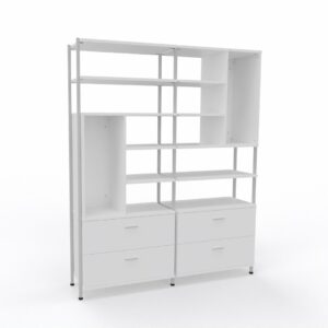 BACKDROP DISPLAY CABINET + OPEN SHELVES 2 Entrawood SYS163031-001