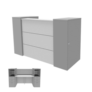 SALON L-SHAPE RECEPTION COUNTER 4 Entrawood REC329007-001