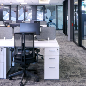 BETTR 38X38 LOOP-LEG SLIM DUAL DESK SHARED PEDESTA 38X38 LOOP-LEG 2 Entrawood STE294302-001