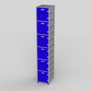 6 Tier Plastic Locker | Flat Top Solid — Progress Office Furniture Durban