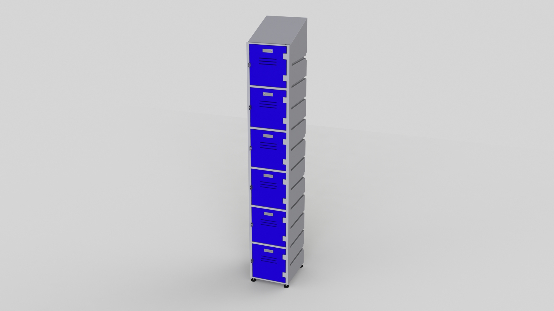6 Tier Plastic Locker | Slant Top Solid 6 Tier Plastic Locker | Slant Top Solid — Progress Office Furniture Durban