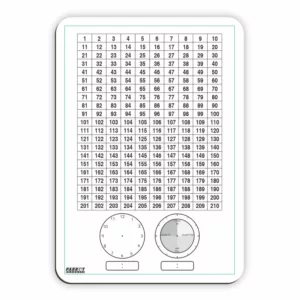WRITING SLATE NUMBER CHART AND CLOCK MARKERBORD 297*210MM - BOX 10 — Progress Office Furniture Durban