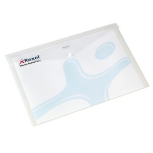 Rexel Document Envelope Button A4 Rexel White 5pk