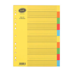 BANTEX BOARD A4 FILE Divider COLOUR