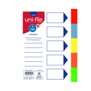 Marlin File Divider Pp A4 5 Tab Asst