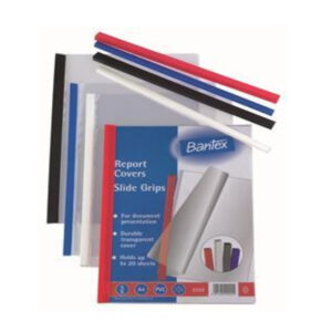 BANTEX REPORT COVERS WITH 6MM SLIDE GRIPS PACK OF 5