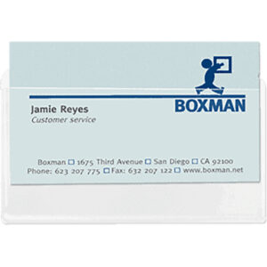 3L Office Label Business Card Pvc 60×95 Top Open Clear 10pk
