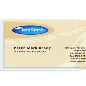 3L Office Label Business Card Pvc 60×95 Side Open Clear 10pk
