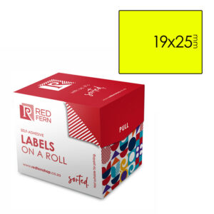 Redfern Label Colour Box 19×25 Redfern Flu Lime