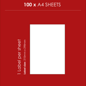 Redfern Label Laser White 1up 210×298 100’s