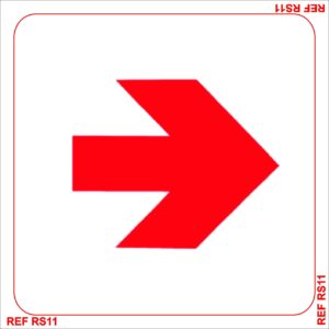 Redfern Label Signs Abs 150×150 Red Arrow