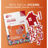 Redfern Label Signs Vinyl Decal Red House & Numbers