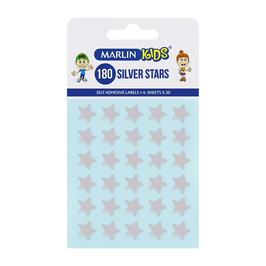 1111150002-MAR-028I-1.jpg Marlin Label Stars Sheet Silver