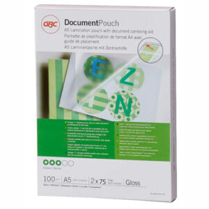 Rexel Laminating Pouch Gloss A5 150mic 100’s