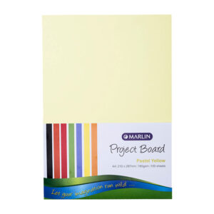Marlin Project Board Pastel A4 160g Yellow 100’s