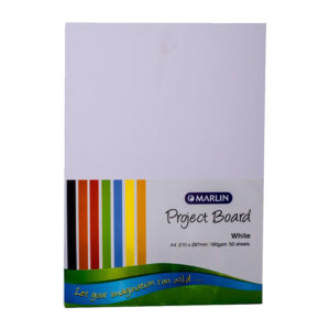 Marlin Project Board Bright A4 160g Asst 50’s