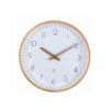 ALBA WALL CLOCK 30CM WHITE WITH WOODEN FRAME