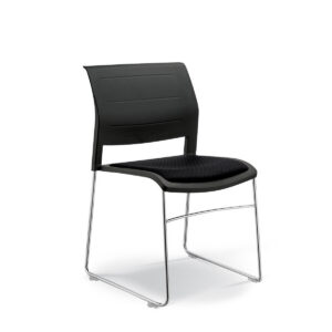 Connect Chair Sleigh Upholstered Seat 3 17597 Connect Sleigh Uphol seat Black2 3082ad7554da495b3bd44f1d49a972b0
