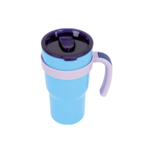 Colour Me Thermal Mug S/steel with Handle 600ml Blue