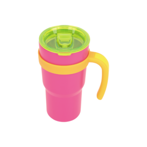 Colour Me Thermal Mug S/steel with Handle 600ml Pink