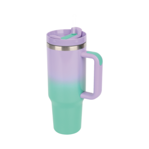 Colour Me Thermal Mug S/steel with Handle and Straw 1.2l Dual Colour
