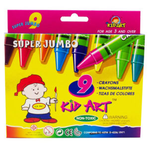 Kid Art Crayons Wax Super Jumbo Kid Art 9’s